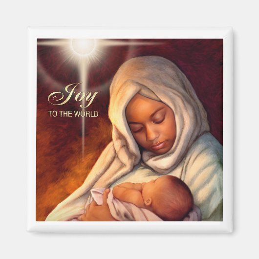 Afroamerikanischer Weihnachtsmagnete Magnet (Vorne)