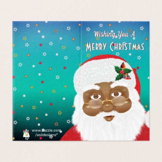 Afroamerikanischer Weihnachtsmann (Außenseite Aufgefaltet)