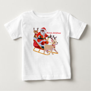 Afroamerikanischer Weihnachtsmann Baby T-shirt