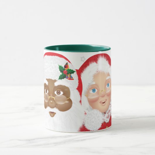 Afroamerikanischer Weihnachtsmann & Claus Weihnach Tasse (Zentrum)