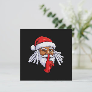 Afroamerikanischer Weihnachtsmann-Claus Weihnachts Feiertagskarte