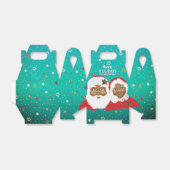 Afroamerikanischer Weihnachtsmann & Frau Claus Wei Geschenkschachtel (Ungefaltet)