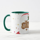 Afroamerikanischer Weihnachtsmann & Frau Claus Wei Tasse (Links)