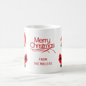 Afroamerikanischer Weihnachtsmann frohe Weihnachte Kaffeetasse (Mittel)