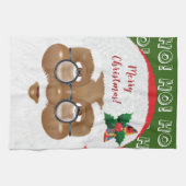 Afroamerikanischer Weihnachtsmann Geschirrtuch (Horizontal)
