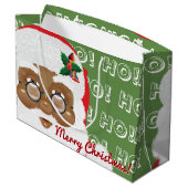 Afroamerikanischer Weihnachtsmann Große Geschenktüte (Rückseite Schrägansicht)