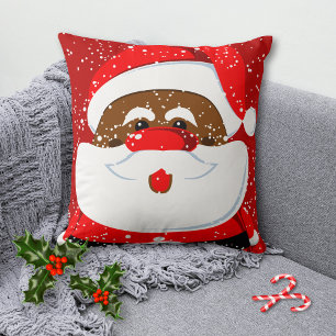 Afroamerikanischer Weihnachtsmann Kissen