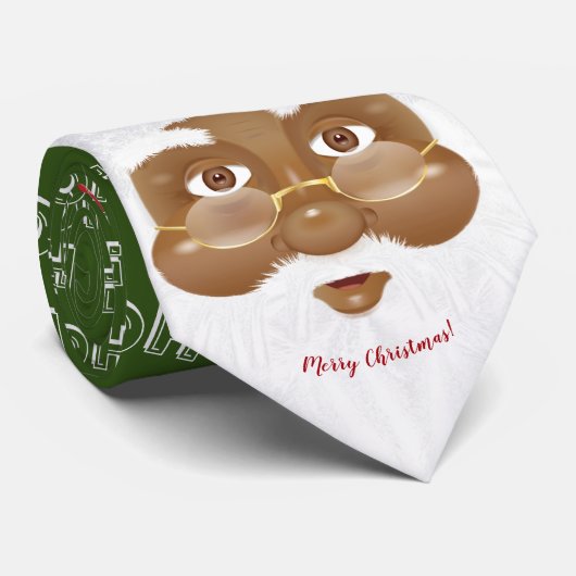 Afroamerikanischer Weihnachtsmann Krawatte (Gerollt)