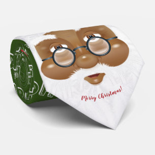 Afroamerikanischer Weihnachtsmann Krawatte