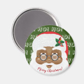 Afroamerikanischer Weihnachtsmann Magnet (Vorderseite/Rückseite)