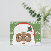 Afroamerikanischer Weihnachtsmann Postkarte (Stehend Vorderseite)