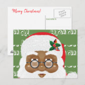 Afroamerikanischer Weihnachtsmann Postkarte (Vorne/Hinten)