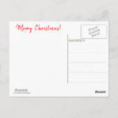 Afroamerikanischer Weihnachtsmann Postkarte (Rückseite)