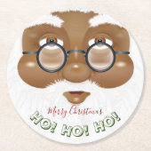 Afroamerikanischer Weihnachtsmann Runder Pappuntersetzer (Vorderseite)