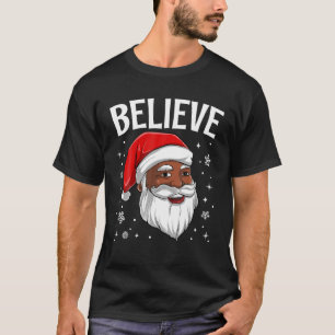 Afroamerikanischer Weihnachtsmann Schwarzer Weihna T-Shirt