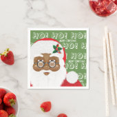 Afroamerikanischer Weihnachtsmann Serviette (Beispiel)