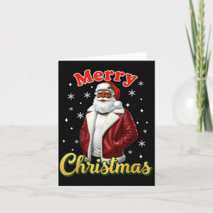 Afroamerikanischer Weihnachtsmann Weihnachten Cool Karte