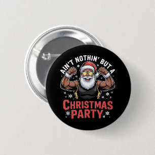 Afroamerikanischer Weihnachtsmann Weihnachts-Pyjam Button