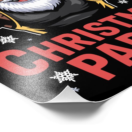 Afroamerikanischer Weihnachtsmann Weihnachts-Pyjam Fotodruck (Ecke)