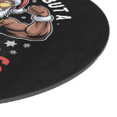 Afroamerikanischer Weihnachtsmann Weihnachts-Pyjam Schneidebrett (Ecke)