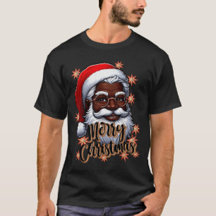 Afroamerikanischer Weihnachtsmann Weihnachts-Pyjam T-Shirt