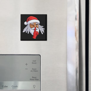 Afroamerikanischer Weihnachtsmann Weihnachtsfeier  Magnet