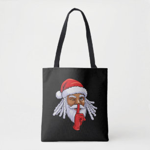 Afroamerikanischer Weihnachtsmann Weihnachtsfeier Tasche
