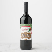 Afroamerikanischer Weihnachtsmann Weinetikett (Vorderseite)