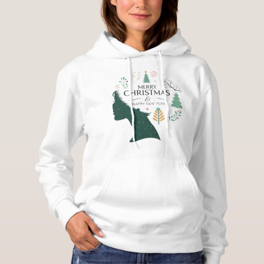 Afroamerikanischer Weihnachtspullover  Hoodie (Vorderseite)