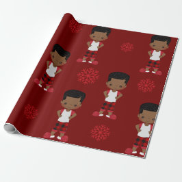 Afroamerikanischer Weihnachtswrapping Paper Geschenkpapier