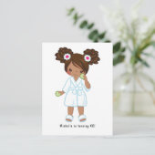 Afroamerikanischer Wellness-Center Sleepover Gebur Postkarte (Stehend Vorderseite)