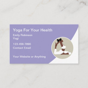 Afroamerikanischer Yoga-Lehrer  Visitenkarte