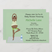 Afroamerikanischer Yoga Mama Kinderdusche Einladun Einladung (Vorne/Hinten)