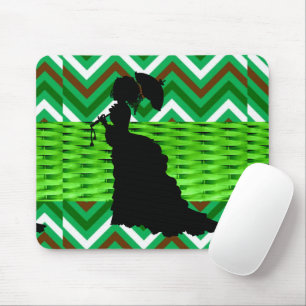 Afroamerikanischer Zickzack GreenMouse-Pad! Mousep Mousepad