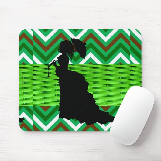 Afroamerikanischer Zickzack GreenMouse-Pad! Mousep Mousepad (Mit Mouse)