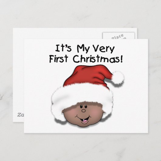 Afroamerikanisches Baby 1. Weihnachten (Vorne/Hinten)
