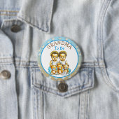 Afroamerikanisches Baby-Duschgranma von Twin Boy Button (Beispiel)