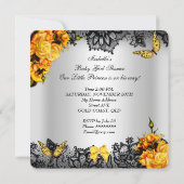 Afroamerikanisches Baby-Duschmädchen Butterfly Gel Einladung (Rückseite)