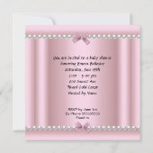 Afroamerikanisches Baby-Duschmädchen Pink Einladung (Rückseite)