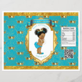 Afroamerikanisches Baby Girl Aquamarin Gold Chip B Flyer (Vorne)