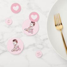 Afroamerikanisches Baby Girl Baby Shower Confetti