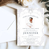 Afroamerikanisches Baby-Girl-Taufe Einladung