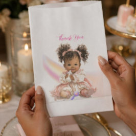 Afroamerikanisches Baby Mädchen Danksagungs Gesche Geschenktütchen