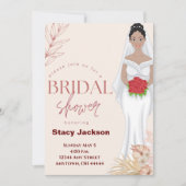 Afroamerikanisches Brautparty Einladung (Vorderseite)