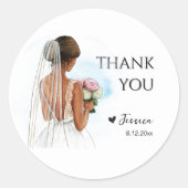 Afroamerikanisches Brautparty Herz Runder Aufkleber (Vorderseite)