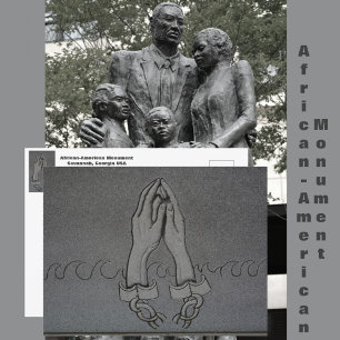 Afroamerikanisches Denkmal Savannah Georgia Postkarte