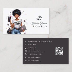 Afroamerikanisches Design zur Ermächtigung von Cra Visitenkarte