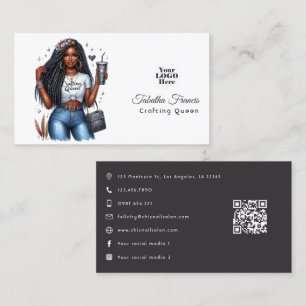 Afroamerikanisches Design zur Ermächtigung von Cra Visitenkarte