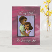 Afroamerikanisches Ehemann und Ehefrau Karte (Gelbe Blume)