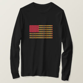 Afroamerikanisches-Flagge-Langarm-T-Shirt T-Shirt